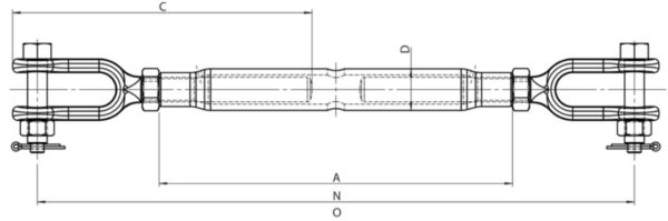 Jaw/Jaw Grade L Rigging Screw - Image 2